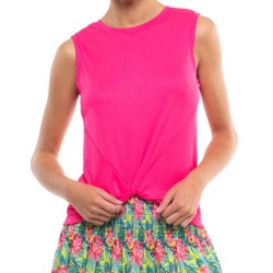 Women's top Lucky in Love Core Twist Front Tank Women - shocking pink