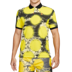 Men's Polo T-shirt Nike Polo Printed Slim-Fit Polo - opti yellow/black/black