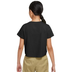 Girls' T-shirt Nike Sportswear Crop Futura Tee - black/white