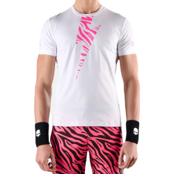 Men's T-shirt Hydrogen Tiger Tech T-Shirt - white/fuchsia fluo
