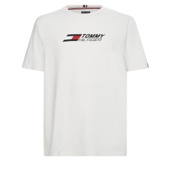 Men's T-shirt Tommy Hilfiger Essentials Big Logo Short Sleeve Tee - ivory