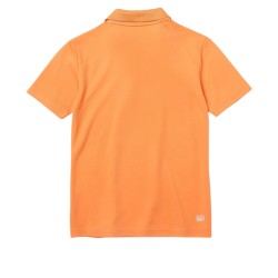 Boys' t-shirt Lacoste Boys' SPORT Roland Garros Edition Breathable Polo Shirt - orange/navy blue