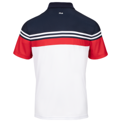 Men's Polo T-shirt Fila Polo Paul - white/fila red/navy