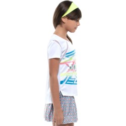 Girls' T-shirt Lucky in Love Square Are You? S/S Girls - turquoise