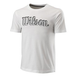 Men's T-shirt Wilson Script Eco Cotton Tee Slimfit - white