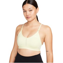 Women's bra Nike Indy Bra V-Neck - luminous green/luminous green/white