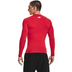Men’s compression clothing Under Armour HeatGear Armour Comp Long Sleeve M - red/white