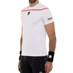 Men's T-shirt Hydrogen Tennis Zig Zag Tape T-Shirt - white/red