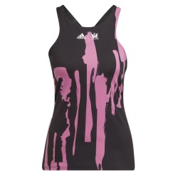 Women's top Adidas New York Y-tank - black/semi pulse lilac