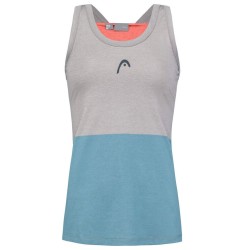 Women's top Head Padel Tech Tank Top - grey/electric blue