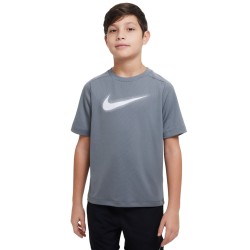 Boys' t-shirt Nike Dri-Fit Multi+ Top - smoke grey/white