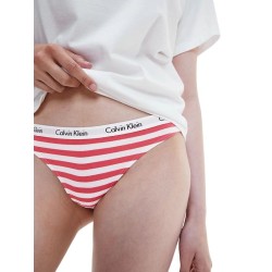 Women's panties Calvin Klein Thong 1P - rainer stripe/cut rose