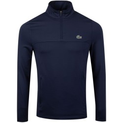 Men's Jumper Lacoste Men's SPORT Stretch Zippered Collar Sweatshirt - navy blue