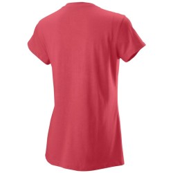 Women's T-shirt Wilson W Script Tech Tee II - holly berry