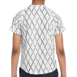 Boys' t-shirt Nike Court Dri-Fit Victory SS Top Printed - white/black