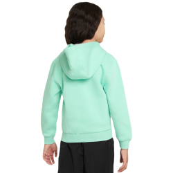 Girls' jumper Nike Club Fleece Full-Zip Hoodie - emerald rise/white