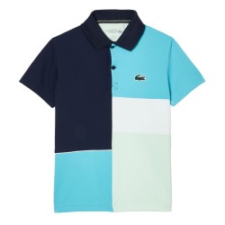 Boys' t-shirt Lacoste Recycled Pique Knit Tennis Polo Shirt - navy blue/blue/green/white