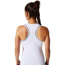 Women's top Asics Court W Piping Tank - brilliant white