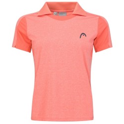 Women's polo T-shirt Head Padel Tech Polo Shirt - coral