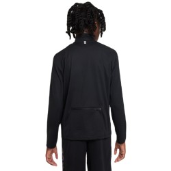 Boys' t-shirt Nike Dri-Fit Poly+ 1/4 Zip - black/reflective silver