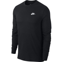 Men's long sleeve T-shirt Nike Sportswear Club Tee LS - black/white
