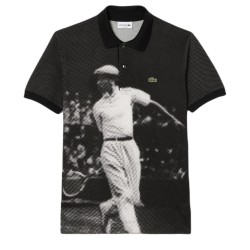 Men's Polo T-shirt Lacoste Original L.12.12 Ren_ Lacoste Print Polo - black