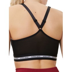 Women's bra Bj_rn Borg Performance Top Mid V Support W - black beauty