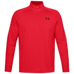 Men's long sleeve T-shirt Under Armour UA Tech 2.0 1/2 Zip M - red/black
