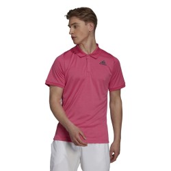 Men's Polo T-shirt Adidas Freelift Polo M - pink/black