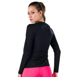Women's long sleeve T-shirt Hydrogen Second Skin Mesh Long Sleeve - black