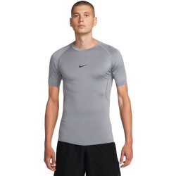 Men’s compression clothing Nike Pro Dri-FIT Tight Short-Sleeve Fitness Top - smoke grey/black
