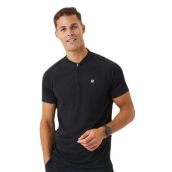 Men's Polo T-shirt Bj_rn Borg Ace Performance Zip Polo - black beauty