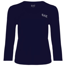Women's long sleeve T-shirt EA7 Woman Jersey T-shirt - navy bule