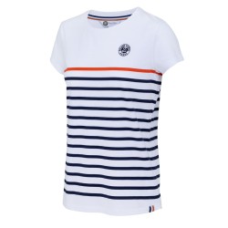 Women's T-shirt Roland Garros Tee Shirt Mariniere - blanc