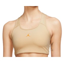 Women's bra Nike Jordan Jumpman Women's Medium Support Pad Sports Bra - white onyx/light curry