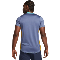 Men's Polo T-shirt Nike Court Dri-Fit Advantage Polo - bronzine/diffused blue/washed teal/white