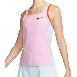 Women's top Nike Court Dri-Fit Slam Tank - light arctic pink/glacier blue/team orange/black