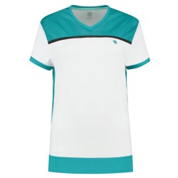 Women's T-shirt K-Swiss Hypercourt Advantage Tee 2 W - white/aruba blue