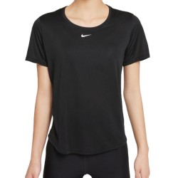 Women's T-shirt Nike Dri-FIT One SS Standard Fit Top - black/white