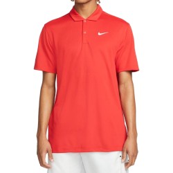 Men's Polo T-shirt Nike Men's Court Dri-Fit Solid Polo - university red/white