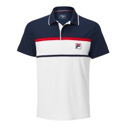 Men's Polo T-shirt Fila Polo Anton M - white/peacoat blue
