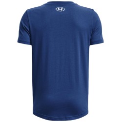Boys' t-shirt Under Armour Sportstyle Logo Short Sleeve - blue mirage/white