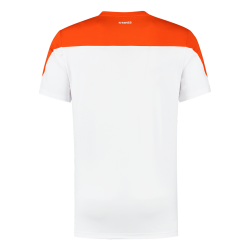Men's T-shirt K-Swiss Tac Hypercourt Block Crew Tee 3 - white/spicy orange