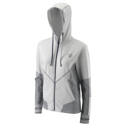 Women's jumper Wilson Rush Pro SMLS Hooded Jacket W - blanc/indian ink