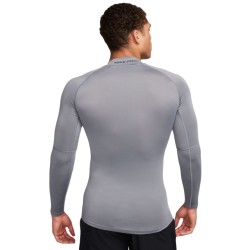 Men’s compression clothing Nike Pro Dri-FIT Fitness Mock-Neck Long-Sleeve - smoke grey/black