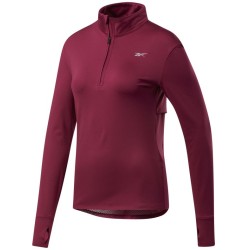Women's jumper Reebok Workout Running 1/4 Zip W - punch berry
