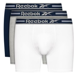 Men's Boxers Reebok Mens Sports Trunk TOLAN 3P - vector navy/white/grey marl