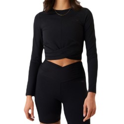 Women's long sleeve T-shirt Bj_rn Borg Cross Long Sleeve - black beauty