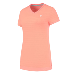 Women's T-shirt K-Swiss Tac Hypercourt V-Neck Top - desert flower