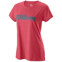 Women's T-shirt Wilson W Script Tech Tee II - holly berry